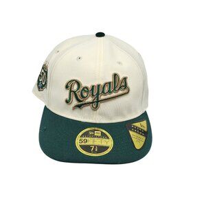 Kansas City Royals Hat Cap Fitted Mens 7 3/8 MLB Baseball‎ 50th New Era